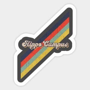 retro vintage color Hippo Campus Sticker